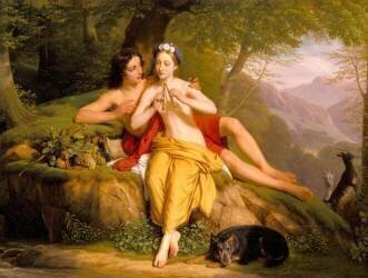 Daphnis et Chloé (Louis Hersent) - Muzeo.com