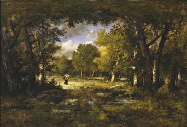 Défrichement dans une forêt (Narcisse Diaz de la Pena) - Muzeo.com