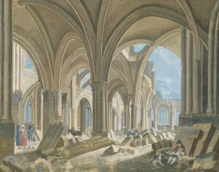 Démolition de l'église de Saint-Jean-en-Grève (Pierre-Antoine Demachy) - Muzeo.com