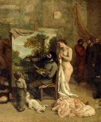Détail de L'Atelier du peintre. (Gustave Courbet) - Muzeo.com