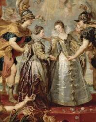 Détail de L'Echange des deux princesses de France et d'Espagne sur la Bidassoa à Hendaye, le 9 novembre 1615 (Pierre Paul Rubens) - Muzeo.com