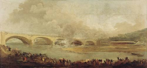 Dévoilement du Pont de Neuilly (Hubert Robert) - Muzeo.com