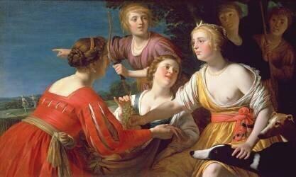 Diana se reposant après la chasse (Gerrit van Honthorst) - Muzeo.com