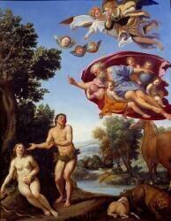 Dieu réprimande Adam et Eve (Le Dominiquin) - Muzeo.com