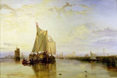 Dort ou Dordrecht : Le bateau-paquet de Dort, en provenance de Rotterdam, a été désarmé (Joseph Mallord William Turner) - Muzeo.com