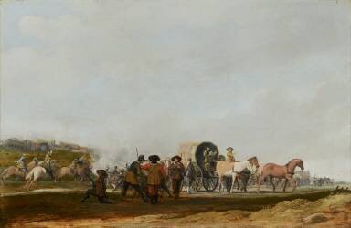Embuscade d'un convoi militaire (Pieter Post) - Muzeo.com