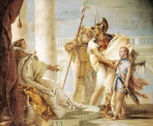 Enée présente à Didon Cupidon habillé en Ascagne (Giambattista Tiepolo) - Muzeo.com
