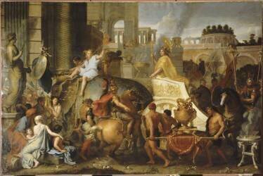 Entrée d'Alexandre le Grand dans Babylone ou Le triomphe d'Alexandre (Charles Le Brun) - Muzeo.com