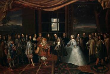Entrevue de Louis XIV et de Philippe IV dans l'île des faisans (Jacques Laumosnier) - Muzeo.com