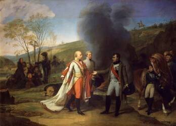Entrevue de Napoléon Ier et de François II à Sarutschitz en Moravie (Antoine-Jean Gros) - Muzeo.com