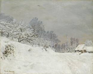 Environs de Honfleur, neige (Claude Monet) - Muzeo.com