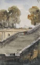 Escalier de l'Orangerie de Versailles (François-Marius Granet) - Muzeo.com