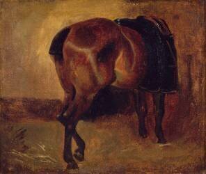 Etude de cheval bai vu de derrière (Théodore Géricault) - Muzeo.com