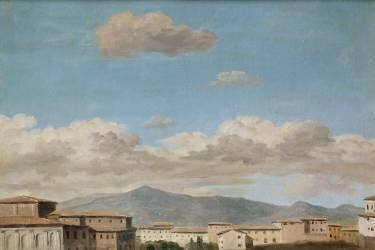 Etude de ciel au Quirinal (Pierre Henri de Valenciennes) - Muzeo.com