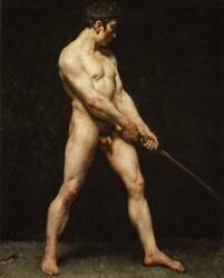 Étude d'un homme nu (anonyme) - Muzeo.com