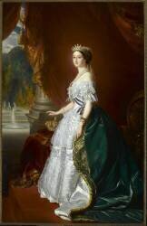 Eugénie de Montijo de Guzman (1826-1920), impératrice des Français - portrait officiel en 1855 (Franz Xaver Winterhalter) - Muzeo.com