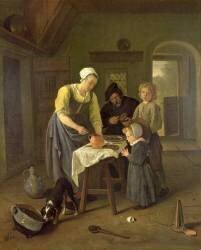 Famille Paysanne au milieu d'un Repas (Jan Steen) - Muzeo.com