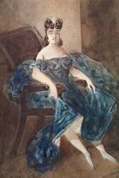Femme assise dans un fauteuil (Constantin Guys) - Muzeo.com