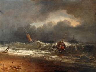Pêcheurs sur un rivage calme par temps de tempête (Joseph Mallord William Turner) - Muzeo.com