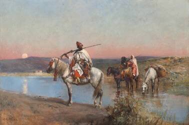 Passage à gué d'un cours d'eau (Edwin Lord Weeks) - Muzeo.com