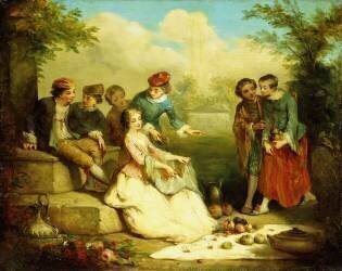 Fête galante (Théodule Ribot) - Muzeo.com