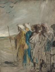 Groupe d'Arabes ou, Joseph vendu par ses frères (Théodore Chasseriau) - Muzeo.com