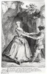 Harlequin et Colombine dans une Comédie de Louis de Boissy (1694-1758) (Nicolas Lancret) - Muzeo.com