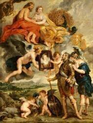 Henri IV reçoit le portrait de Marie de Médicis (Pierre Paul Rubens) - Muzeo.com
