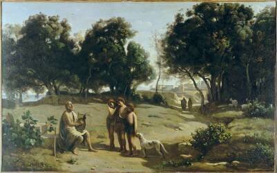 Homère et les bergers (Jean-Baptiste Camille Corot) - Muzeo.com