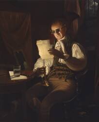 Homme lisant à la bougie (Rembrandt Peale) - Muzeo.com