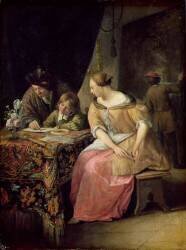 Intérieur avec un Peintre et sa Famille (Jan Steen) - Muzeo.com