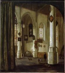 Intérieur de la vieille église de Delft (Hendrick Cornelisz van Vliet) - Muzeo.com