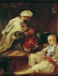 Intérieur de l'atelier d'un tailleur arabe (Eugène Fromentin) - Muzeo.com
