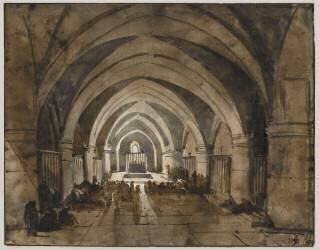 Intérieur de l'église de Saint-François d'Assise (François-Marius Granet) - Muzeo.com