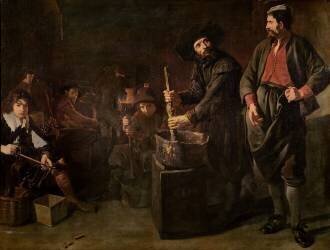 Intérieur d'un atelier de fabrication de verre à Amsterdam (Jacob van Loo) - Muzeo.com