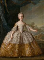 Isabelle de Bourbon, infante de Parme (1741-1763) à l'âge de huit ans (Jean-Marc Nattier) - Muzeo.com
