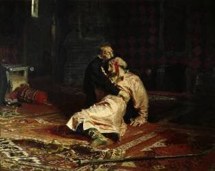 Ivan le terrible tue son fils (Ilya Répine) - Muzeo.com