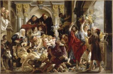 Jésus chassant les marchands du temple (Jacob Jordaens) - Muzeo.com