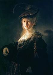 Jeune femme déguisée (Rembrandt) - Muzeo.com