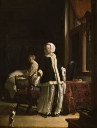 Jeune femme le matin (Frans van Mieris) - Muzeo.com