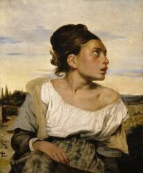 Jeune orpheline au cimetière (Eugène Delacroix) - Muzeo.com