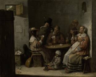 Joueurs de cartes (Joos van Craesbeeck) - Muzeo.com