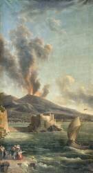 La baie de Naples provenant du décor du château de Maisons-Laffitte (Jean-Joseph-Xavier Bidauld) - Muzeo.com