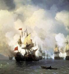 La Bataille de Chesma (Ivan Aivazovsky) - Muzeo.com