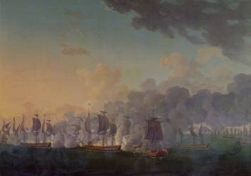 La bataille de Louisbourg le 21 juillet 1781 (Auguste-Louis de Rossel) - Muzeo.com