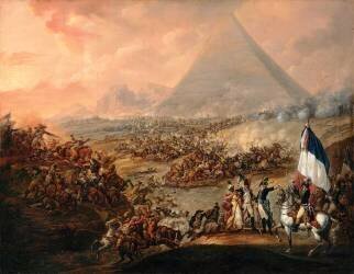 La Bataille des Pyramides (21 juillet 1798) (François Watteau) - Muzeo.com