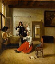La Buveuse (Pieter de Hooch) - Muzeo.com