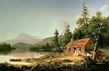 La cabane dans les bois (Thomas Cole) - Muzeo.com