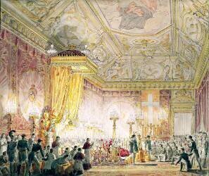La chapelle mortuaire de Louis XVIII (Jean-Baptiste Isabey) - Muzeo.com