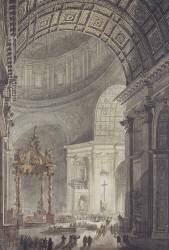 La Croix rougeoyante à Saint-Pierre de Rome, le Jeudi Saint (Charles Norry) - Muzeo.com